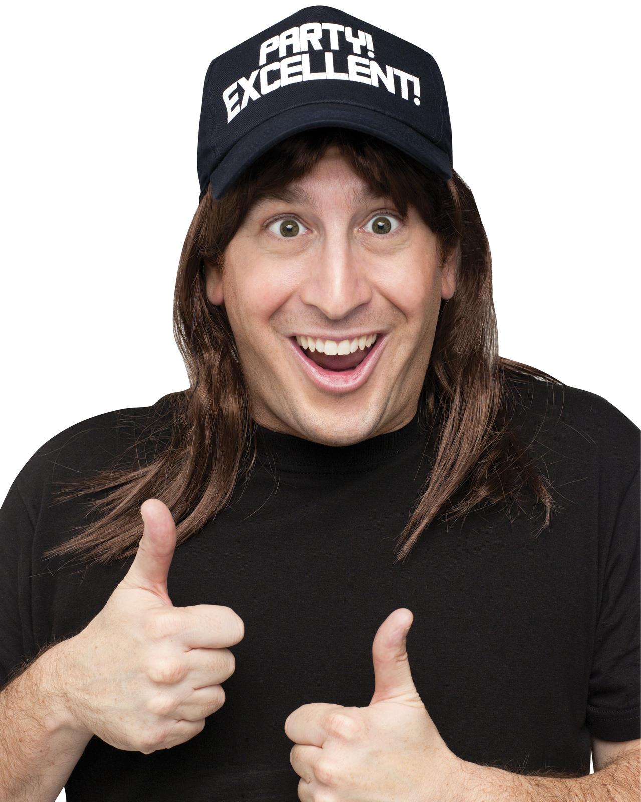 Wayne's World Excellent Wayne Wig Hat Adult Costume Accessory