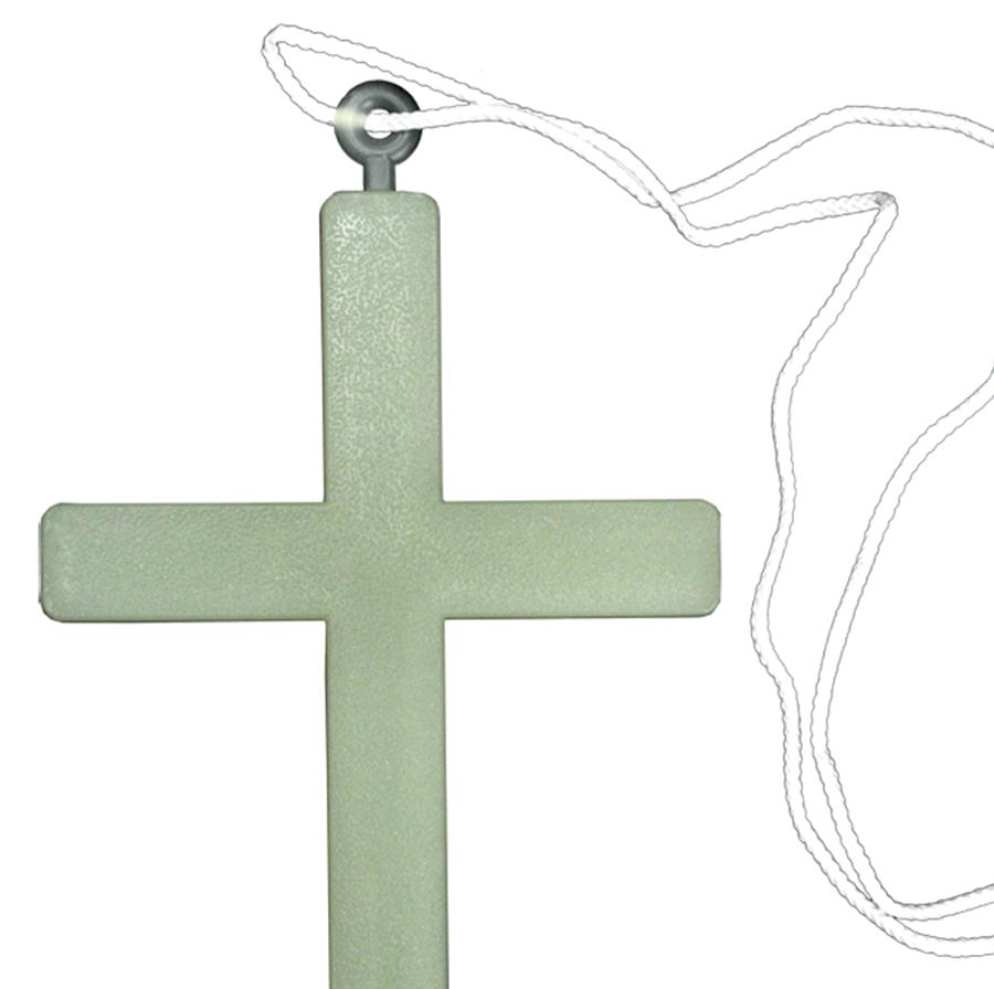 Glow in the Dark Plastic Monk Cross Adult Costume Accessory