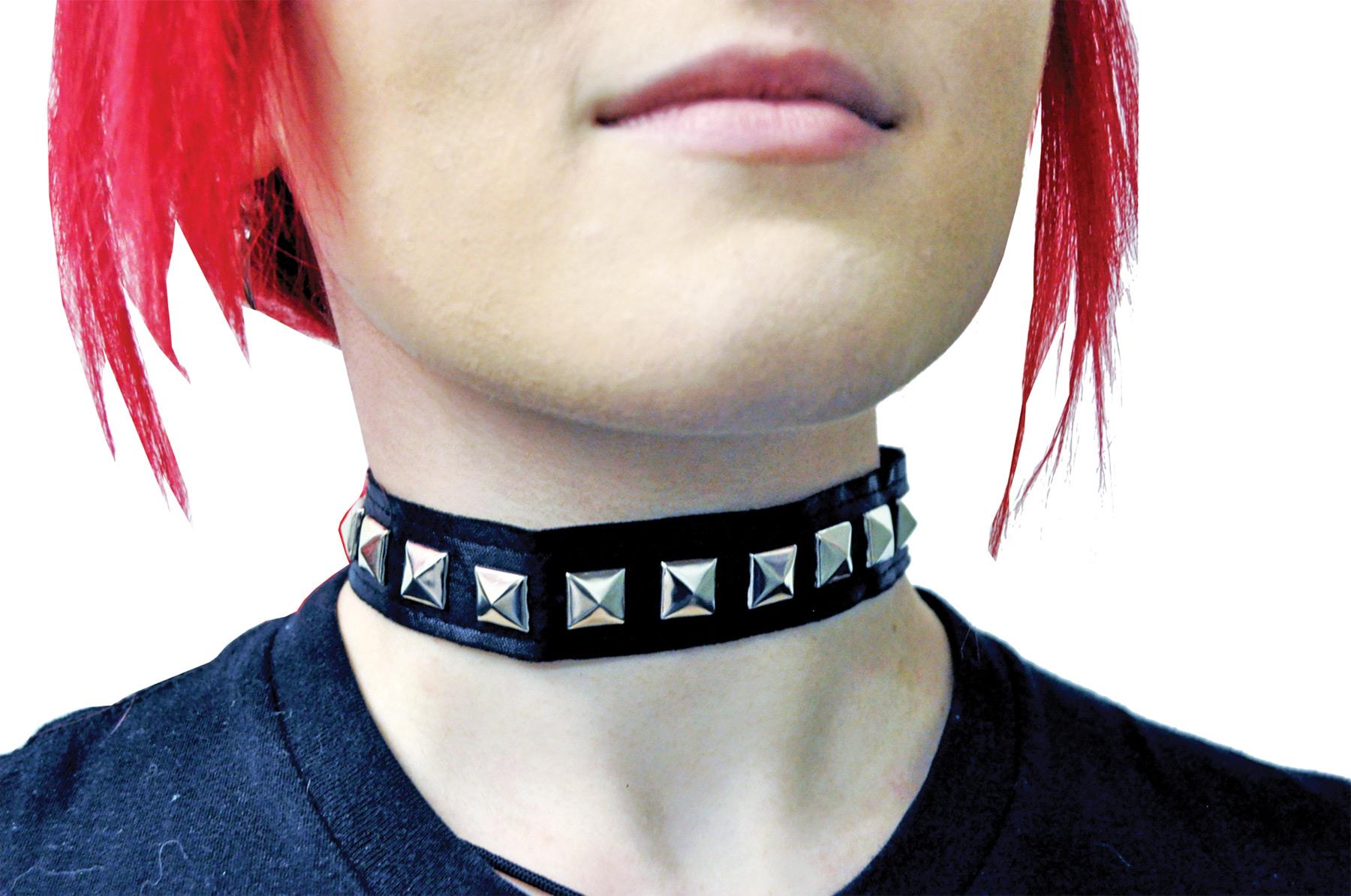 Leather Stud Choker Adult Costume Accessory