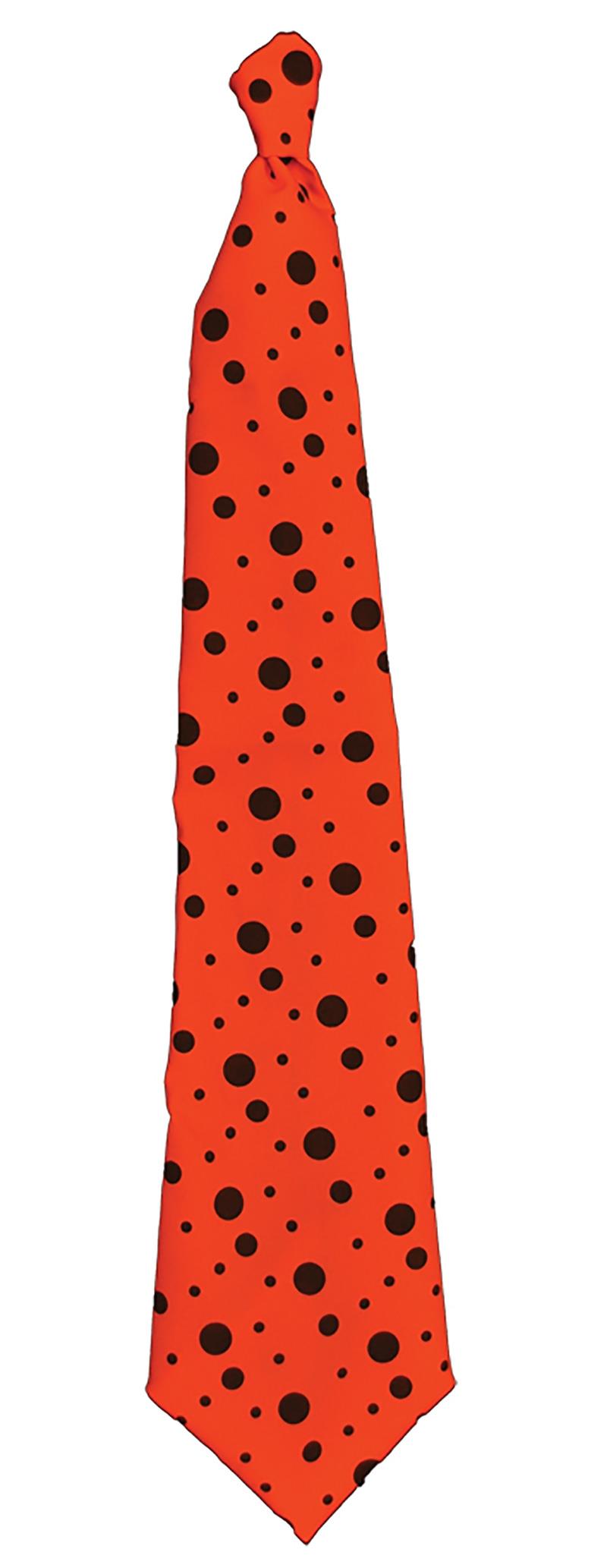 Neon Orange Long Tie Adult Costume Accessory