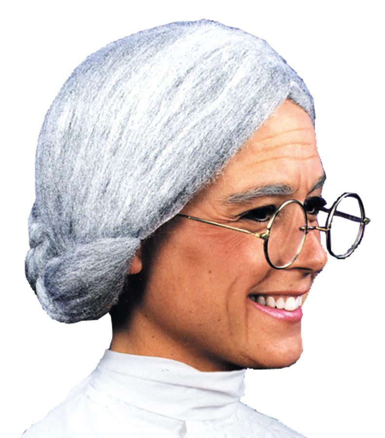 Old Maid Grey Adult Wig