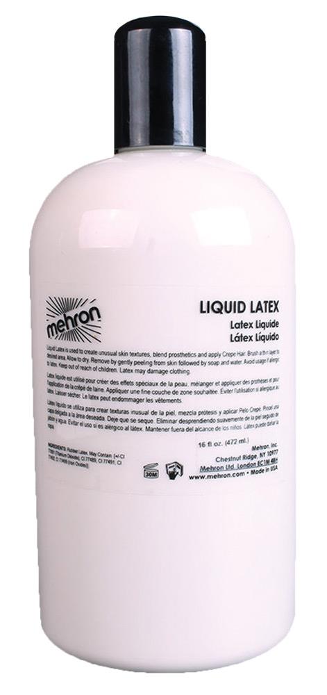 Mehron Liquid Latex White Colourless 16oz Prosthetics Professional Makeup Accessory