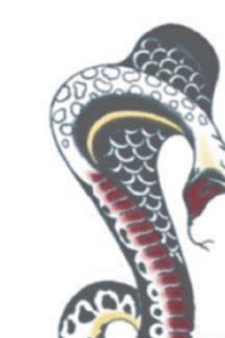 Vintage Cobra 1940 Tattoo Makeup Accessory