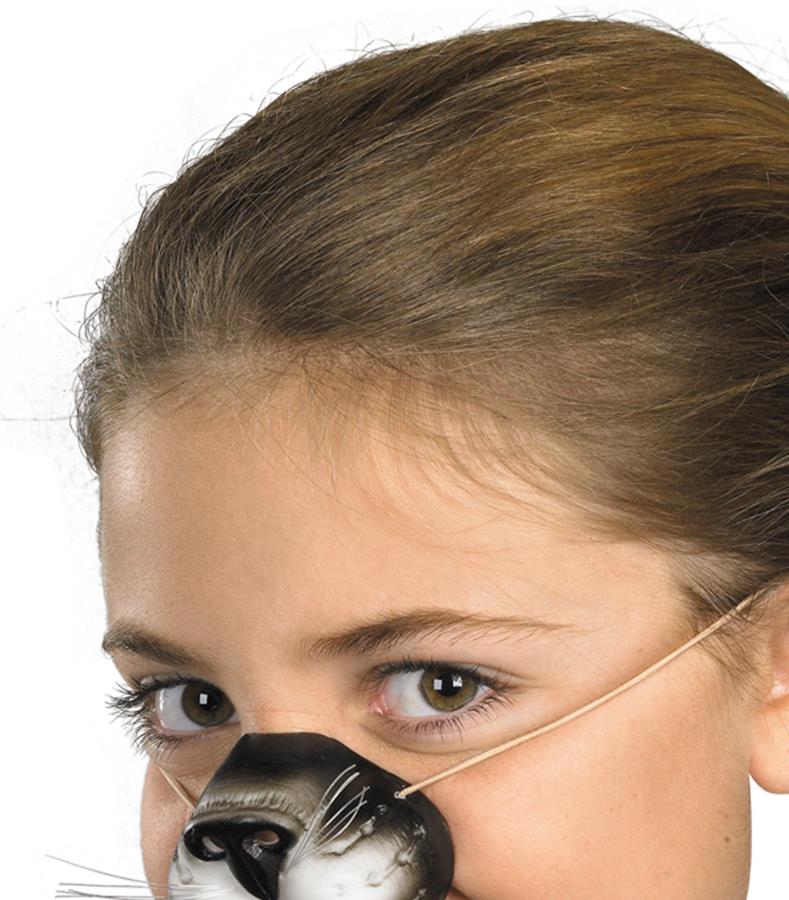 Black Cat Elastic Nose Costume Accessory
