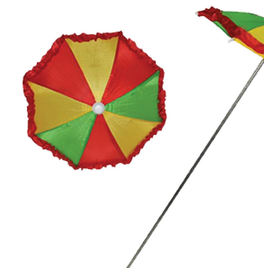 Clown Umbrella With Ruffle Costume Accessory