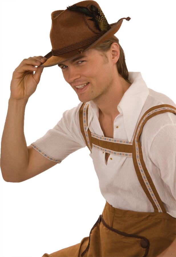 German Bavarian Oktoberfest Brown Adult Hat