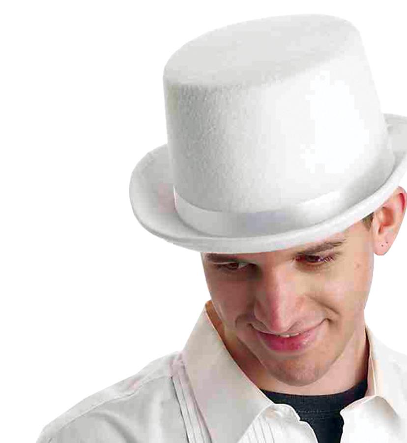 Deluxe White Adult Top Hat