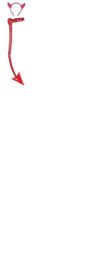 Devil Patent Red Headband Tail Adult Costume Kit