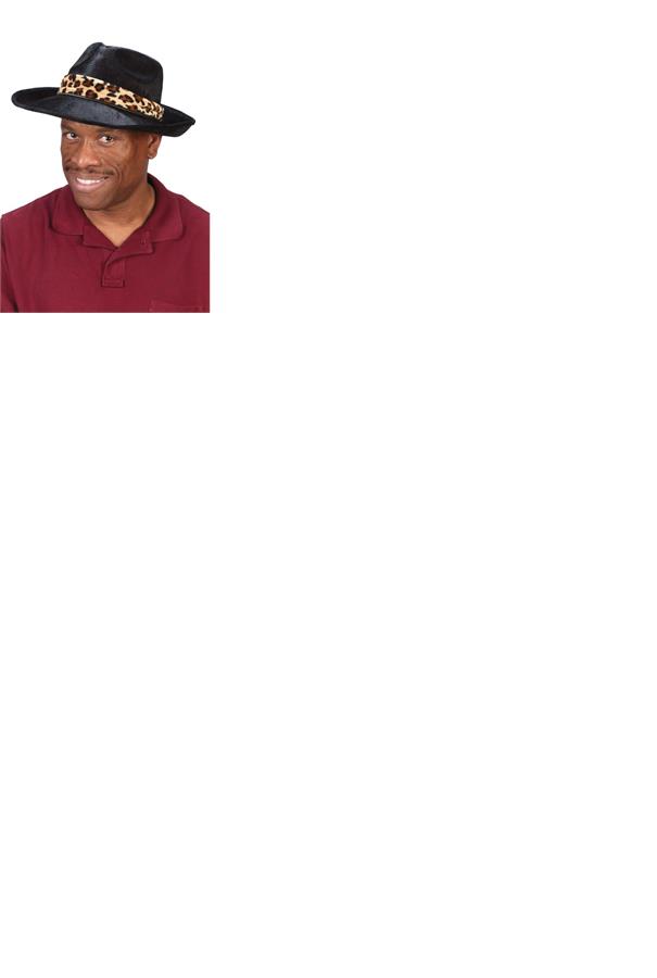 Pimp Gangster Black Leopard Adult Hat