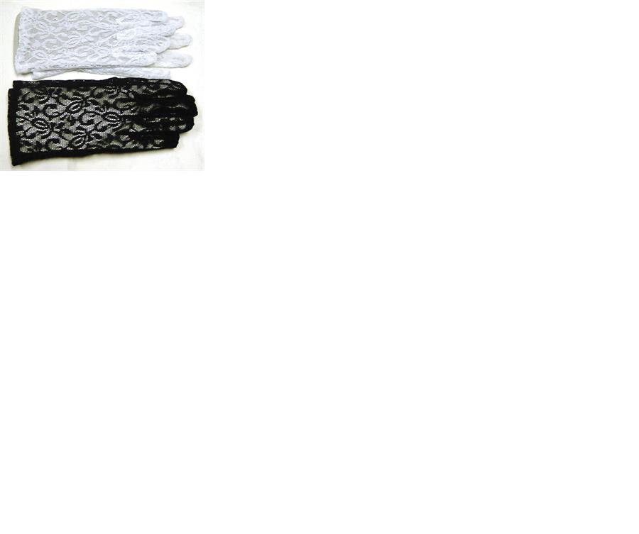 Goth Black Lace Adult Gloves