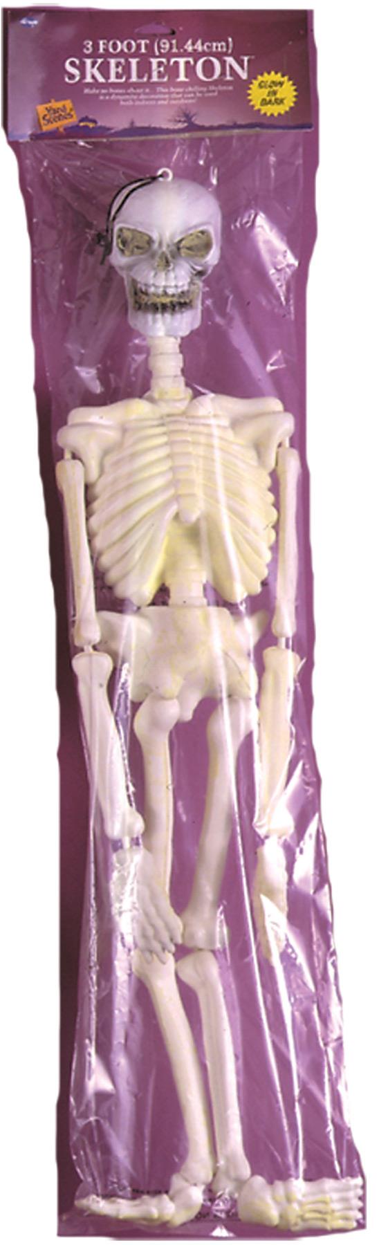 Glow Skeleton 36in Halloween Prop