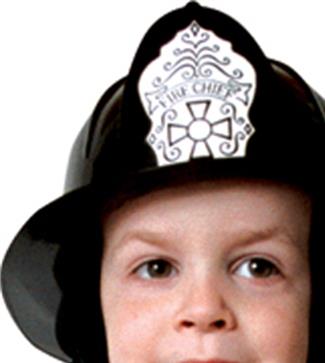 Black Firefighter Child Hat