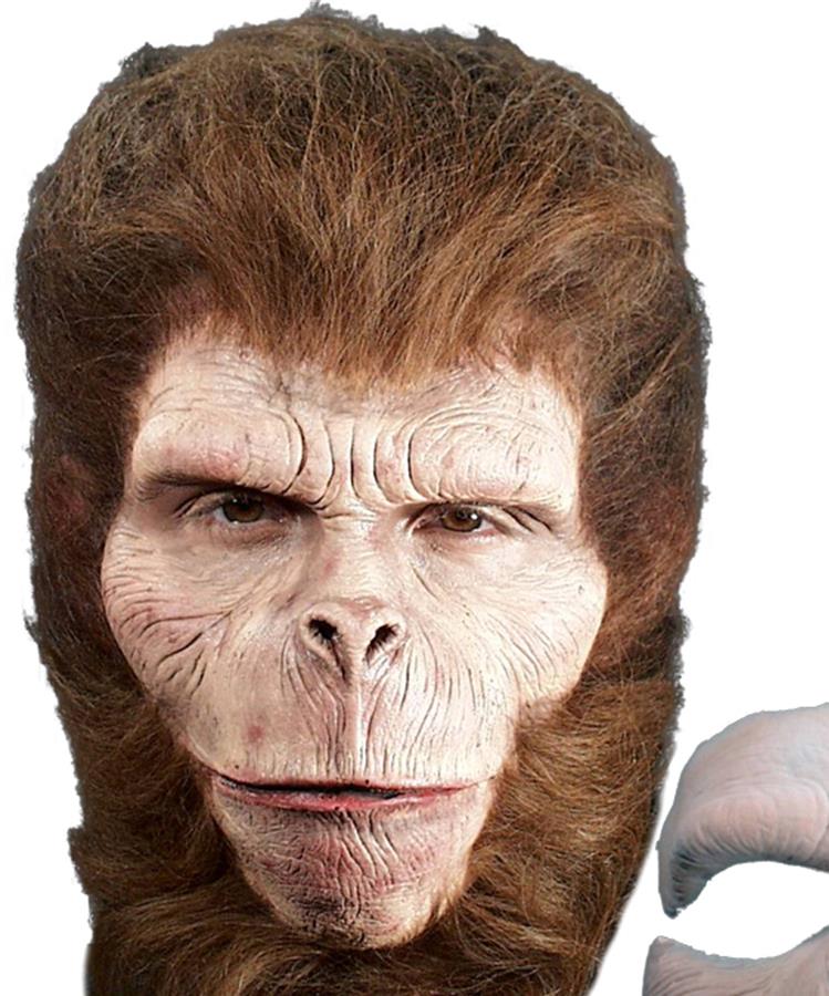 Prosthetic Chimp Full Face Makeup Accessory