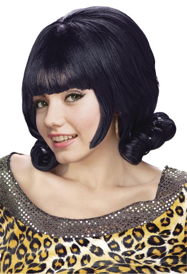 1960's Grease Flip Black Adult Wig