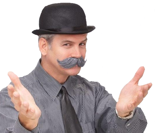 English Grey Mustache Adult Costume Accessory