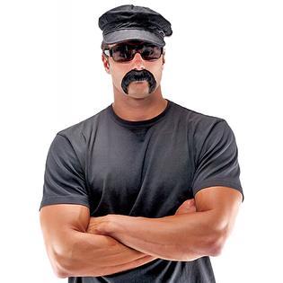 Biker Black Mustache Adult Costume Accessory