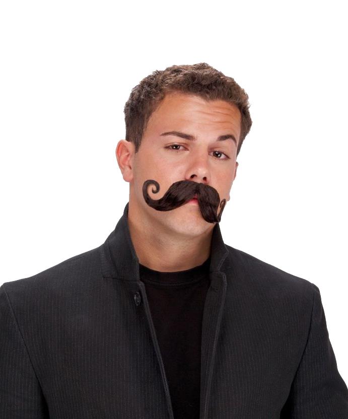 Handlebar Black Mustache Adult Costume Accessory