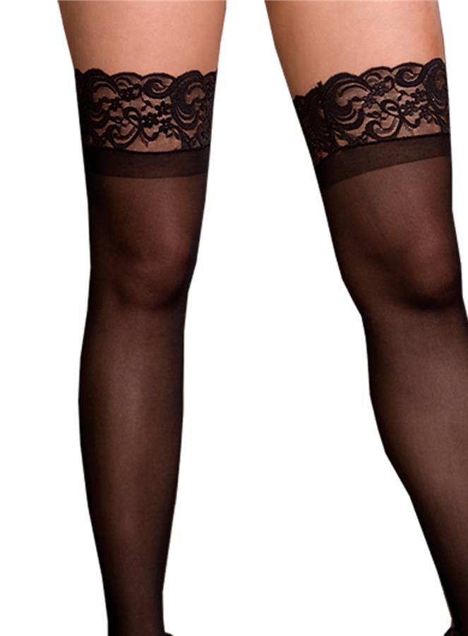Sheer Lace Black Thigh Highs Adult Plus Costume Accessory