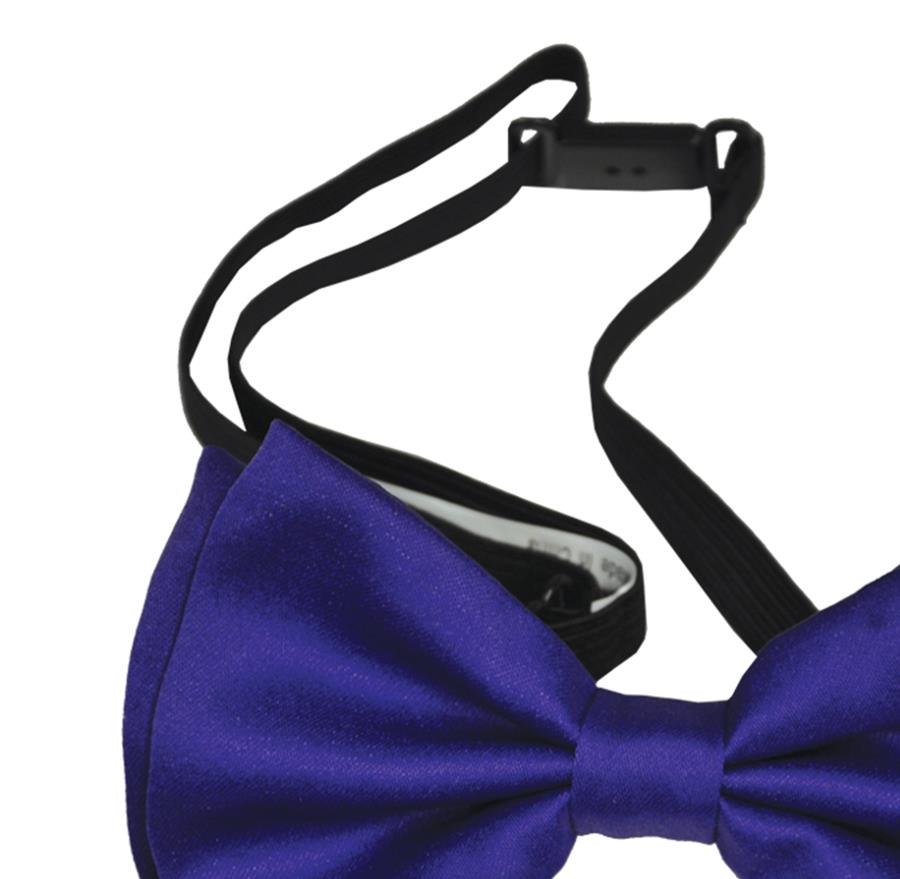 Satin Purple Bow Tie Adult Costume Accessory