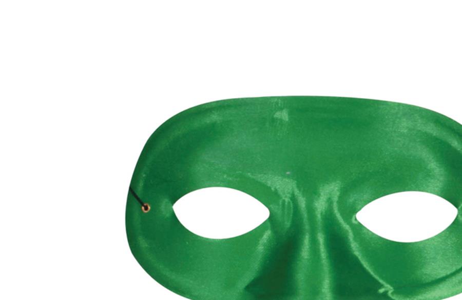 Bandit Half Domino Green Adult Mask