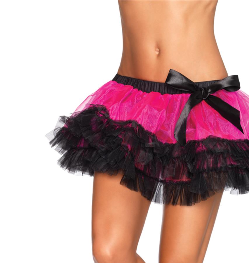 Black Hot Pink Petticoat Adult Costume Accessory