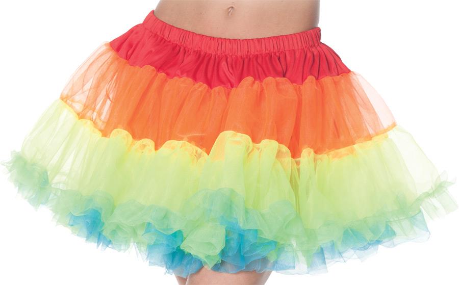 Rainbow Petticoat Tutu Adult Costume Accessory
