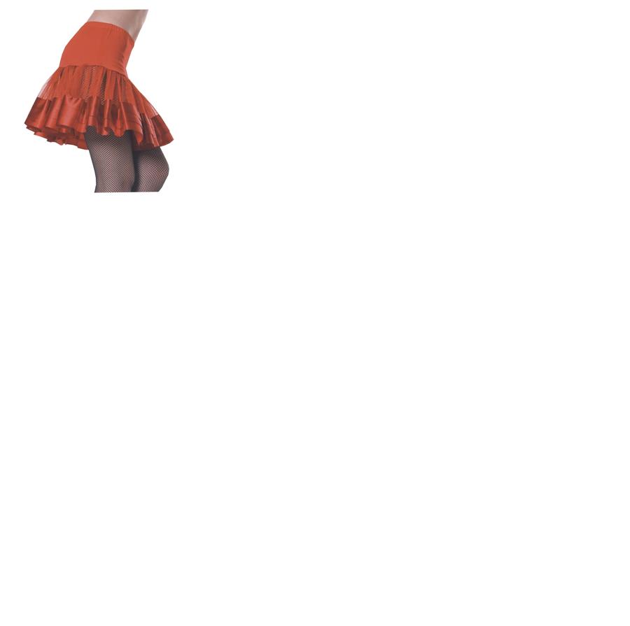 Red Ribbon Petticoat Adult Costume Accessory