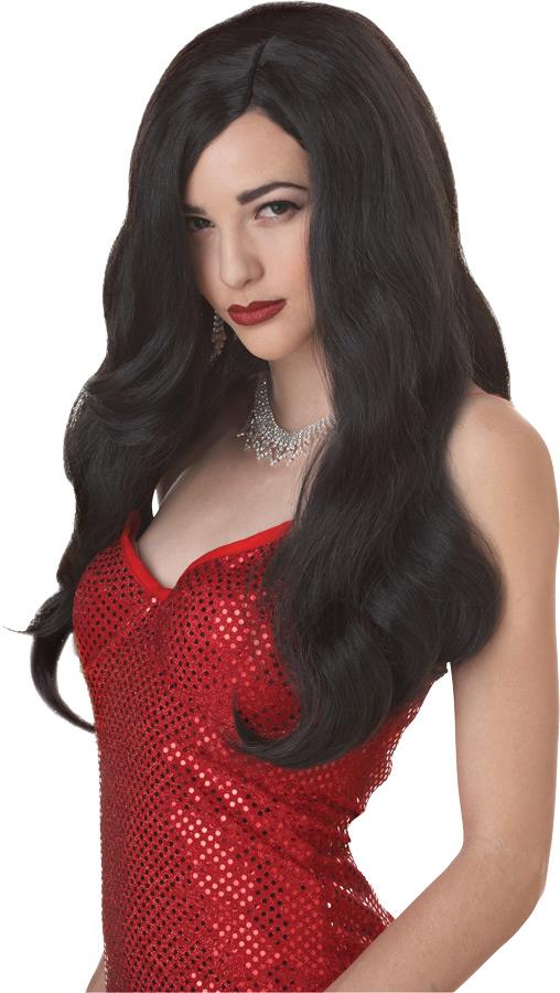 Silver Screen Sinsation Movie Star Black Adult Wig