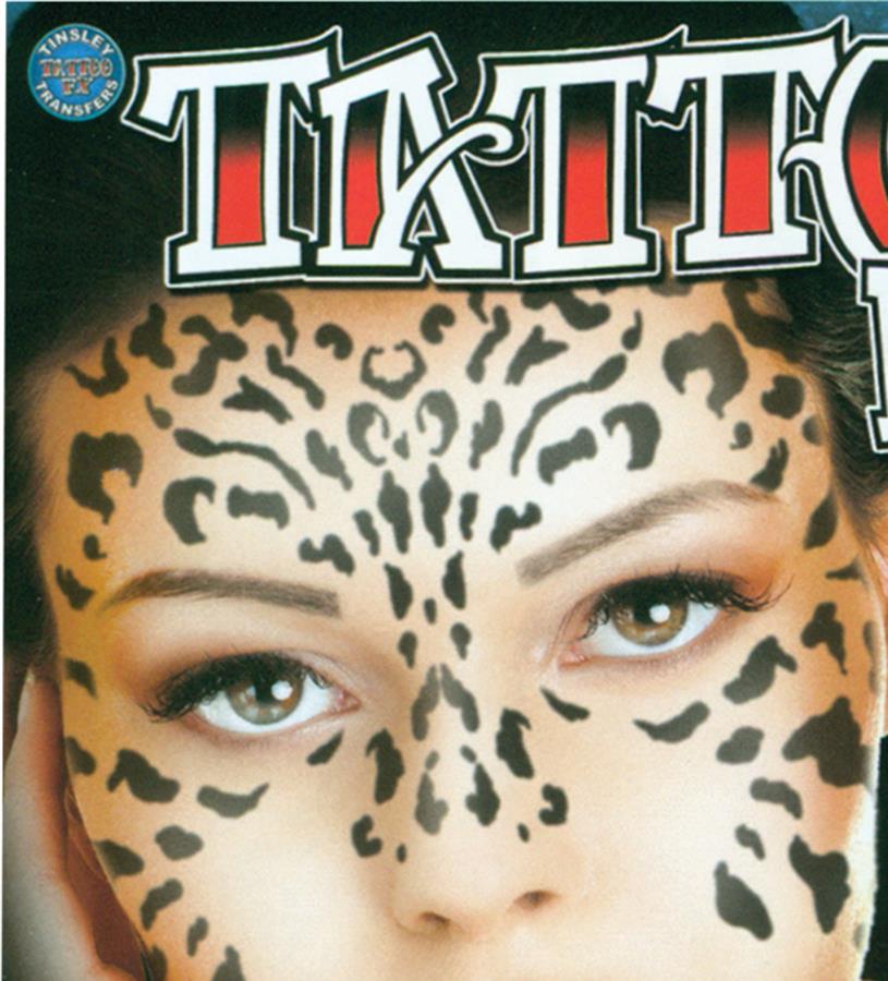 Cheetah Temporary Face Tattoo FX Makeup Accessory