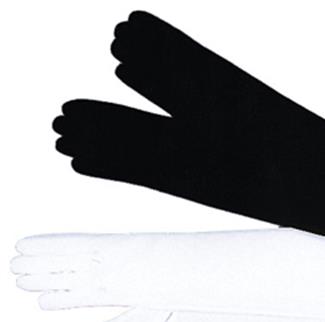 White or Black Elbow Length Adult Gloves