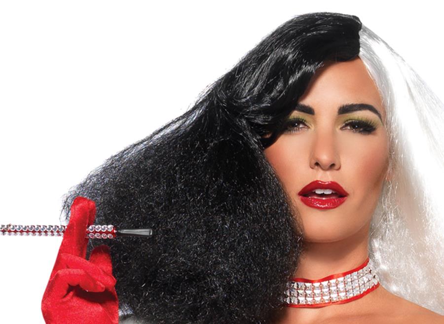 Diva Disco Black White Wig