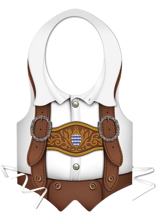 Oktoberfest Plastic Vest Adult Costume Accessory