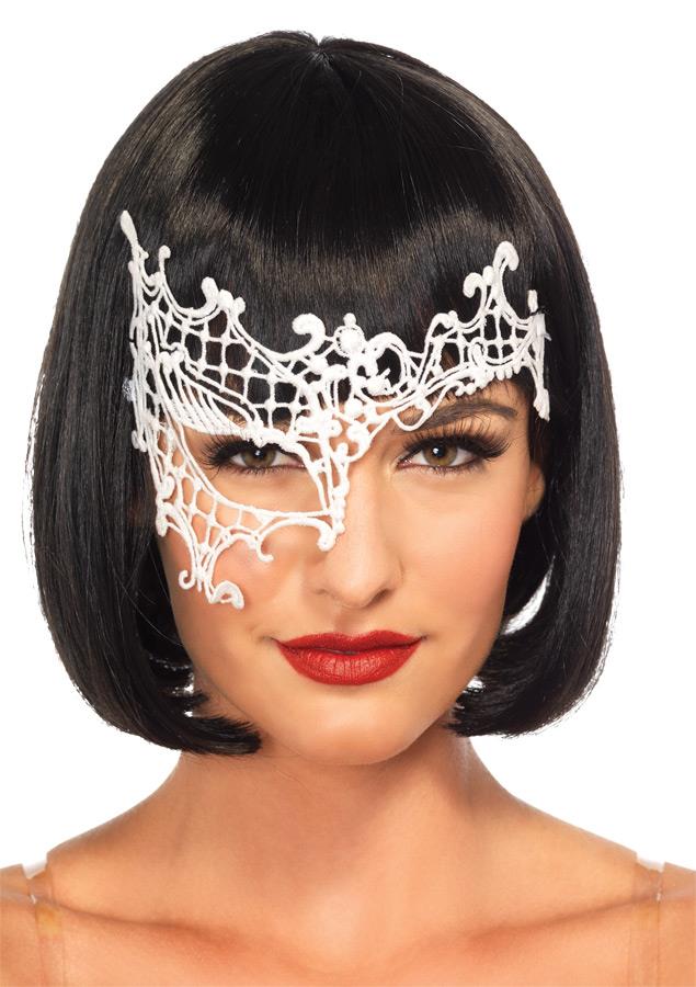 Daring Venetian White Adult Mask