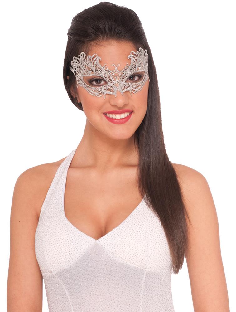 Lace Silver Adult Mask