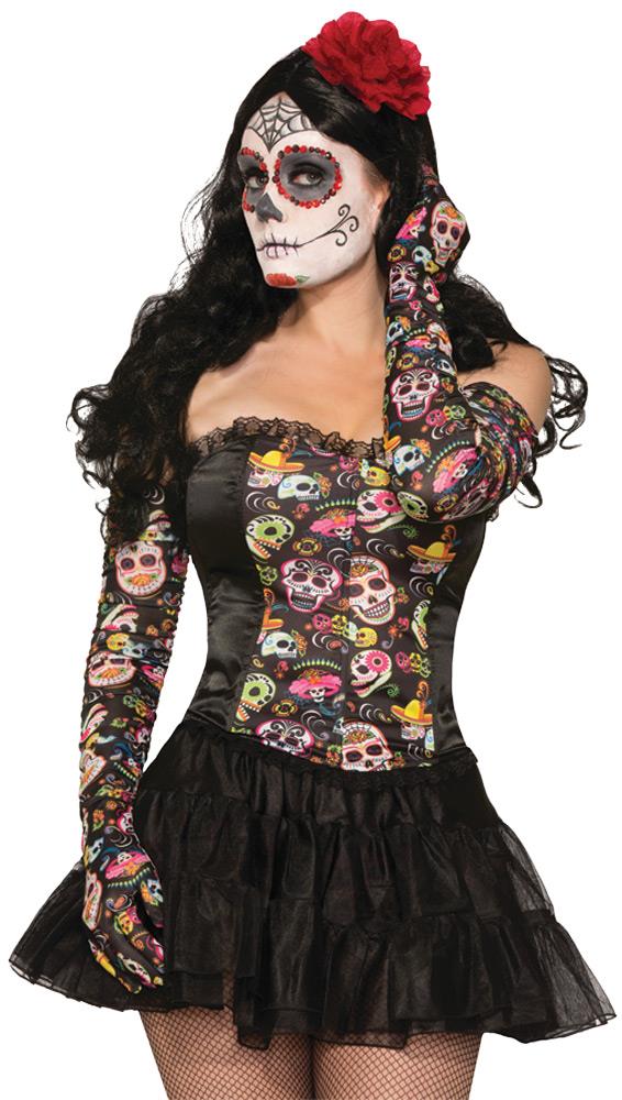 Day of the Dead Adult Gloves