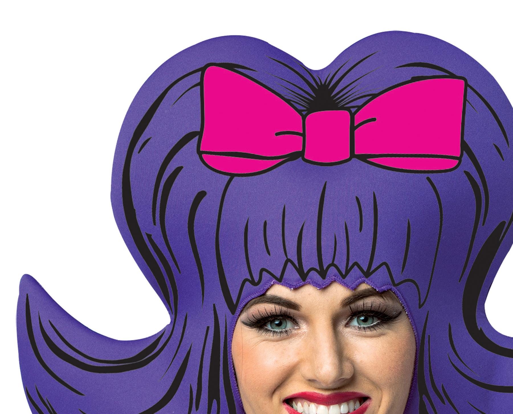 Comic Bouffant Purple Adult Wig