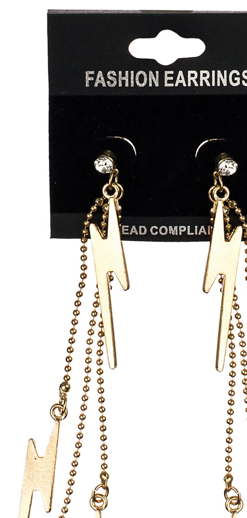 Lightning Earrings Adult Costume Accessory