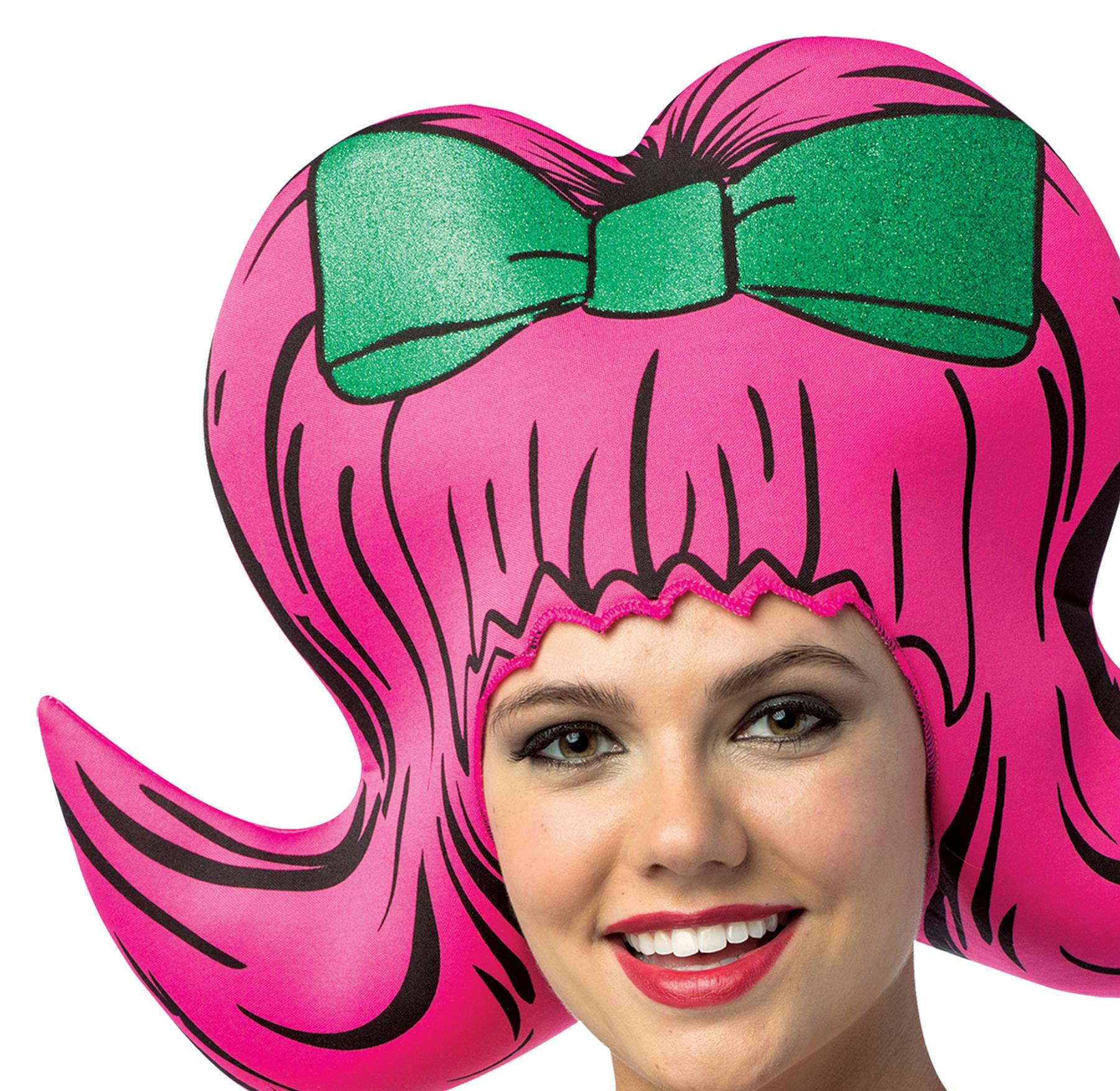 Bouffant Pink Foam Adult Wig