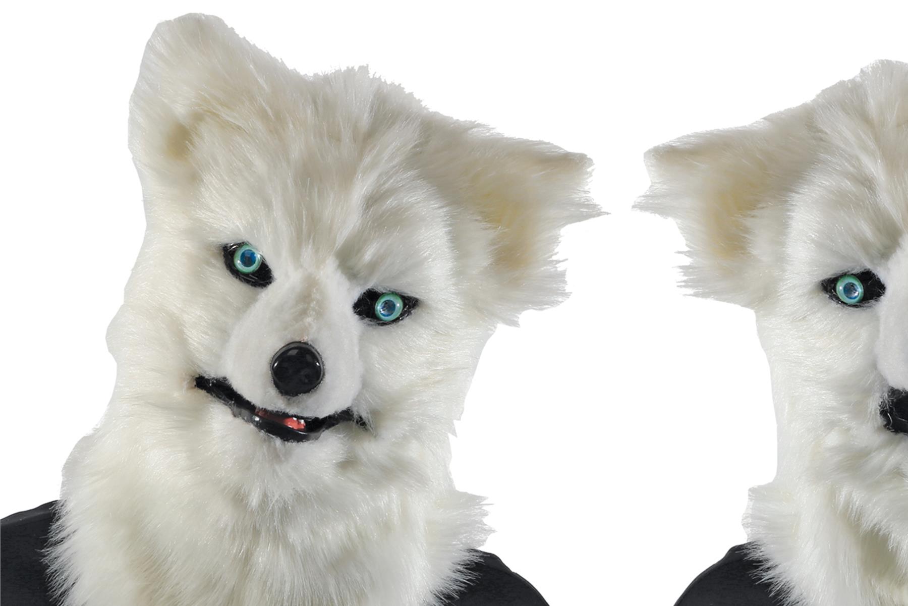 White Wolf Animated Sound Adult Mask
