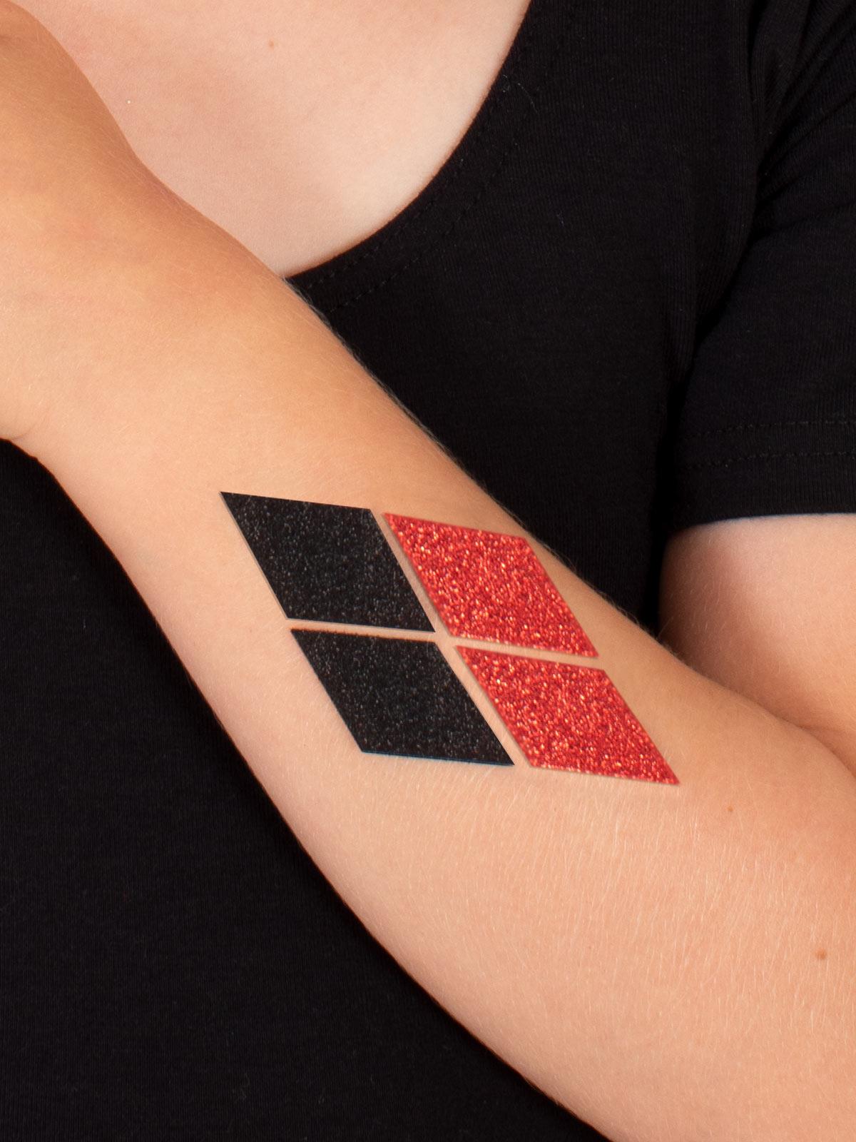 Harley Quinn Glitter Tattoo Makeup Accessory