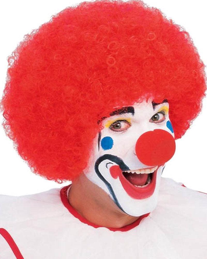 Clown Red Afro Adult Wig