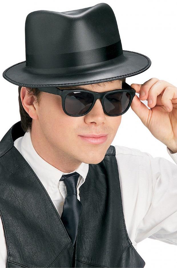 Blues Brothers Hat and Glasses Adult Costume Set