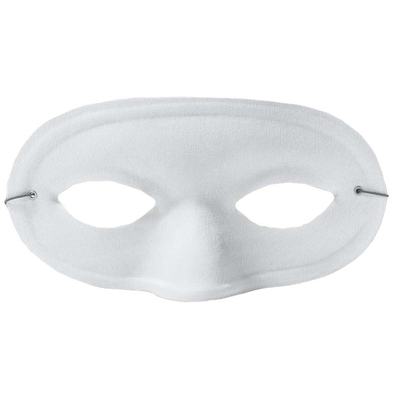 White Satin Domino Adult Mask