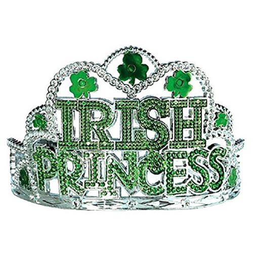 Irish Princess Shamrocks Plastic Tiara Adult Costume Accessory