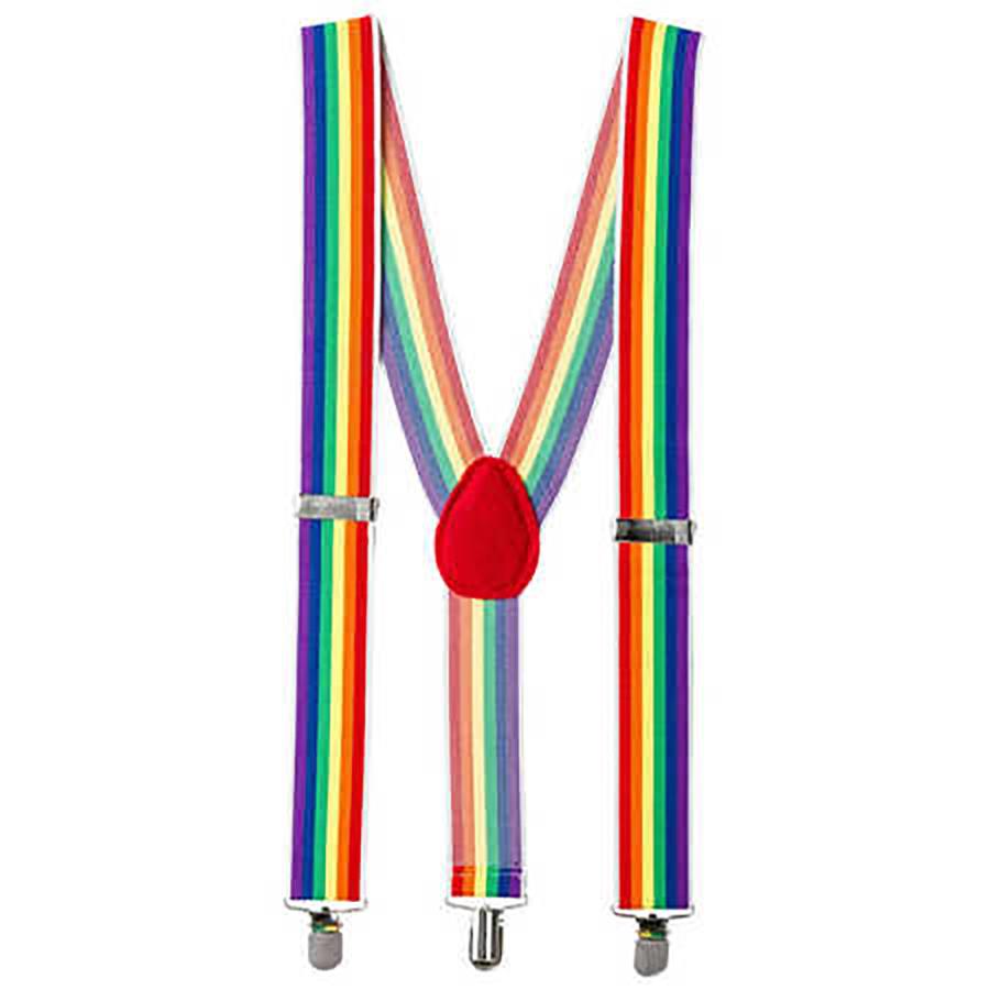 Suspenders Adult Costume Accessory Rainbow