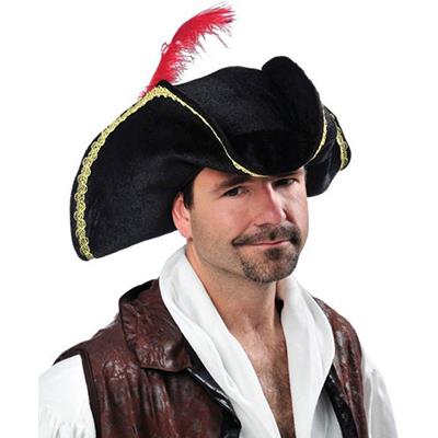 Pirate Buccaneer Feather Adult Hat