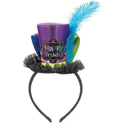 Birthday Chic Fashion Top Hat Headband Adult Costume Accessory
