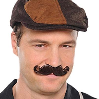 Mini Brown Handlebar Mustache Adult Costume Accessory