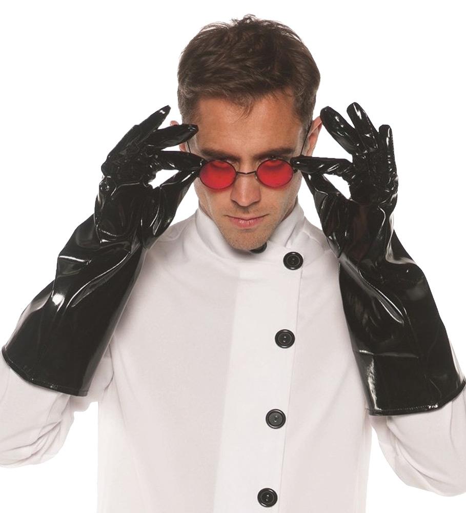 Black Vinyl Scientist Adult Gloves