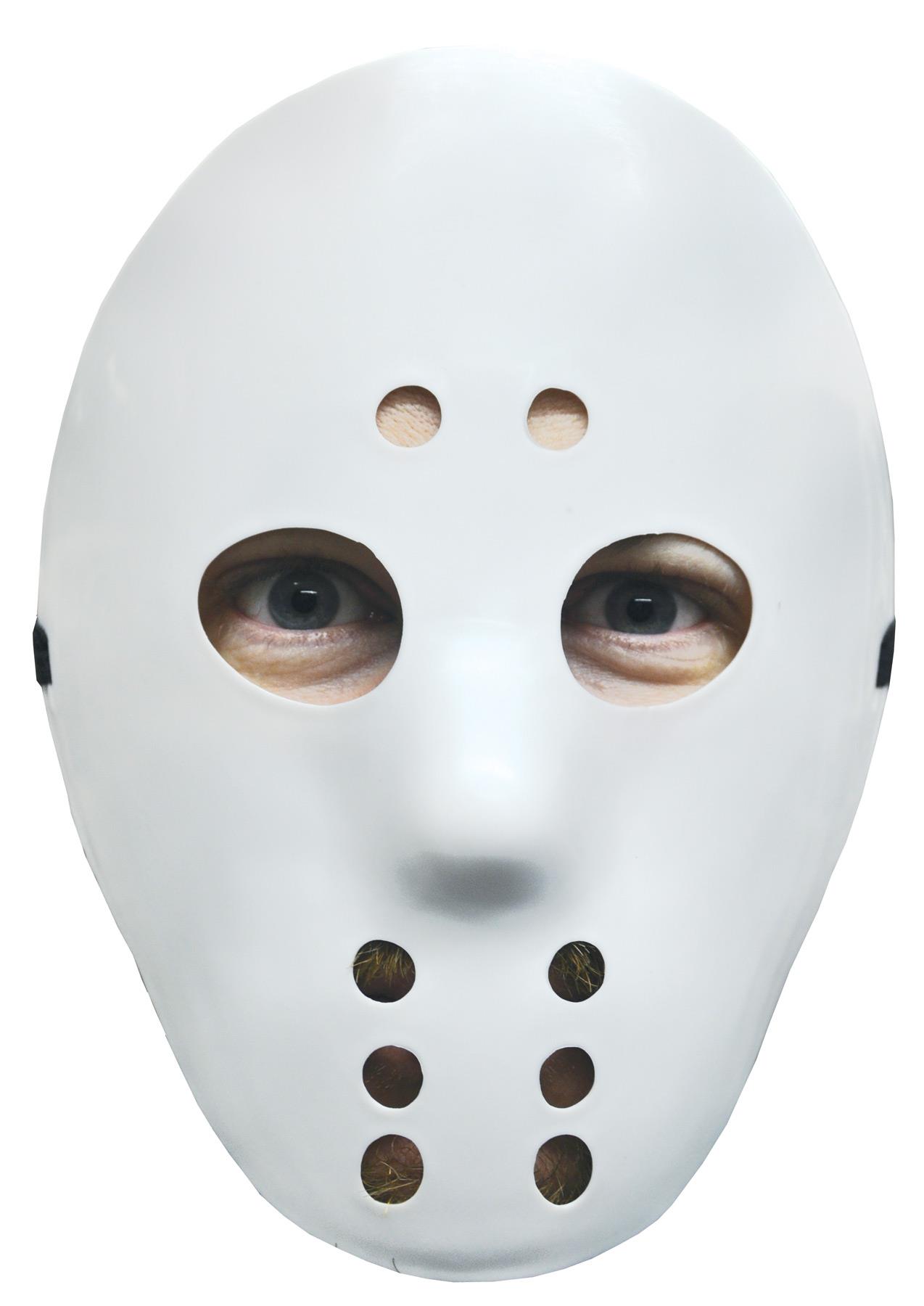 White Hockey Adult Mask